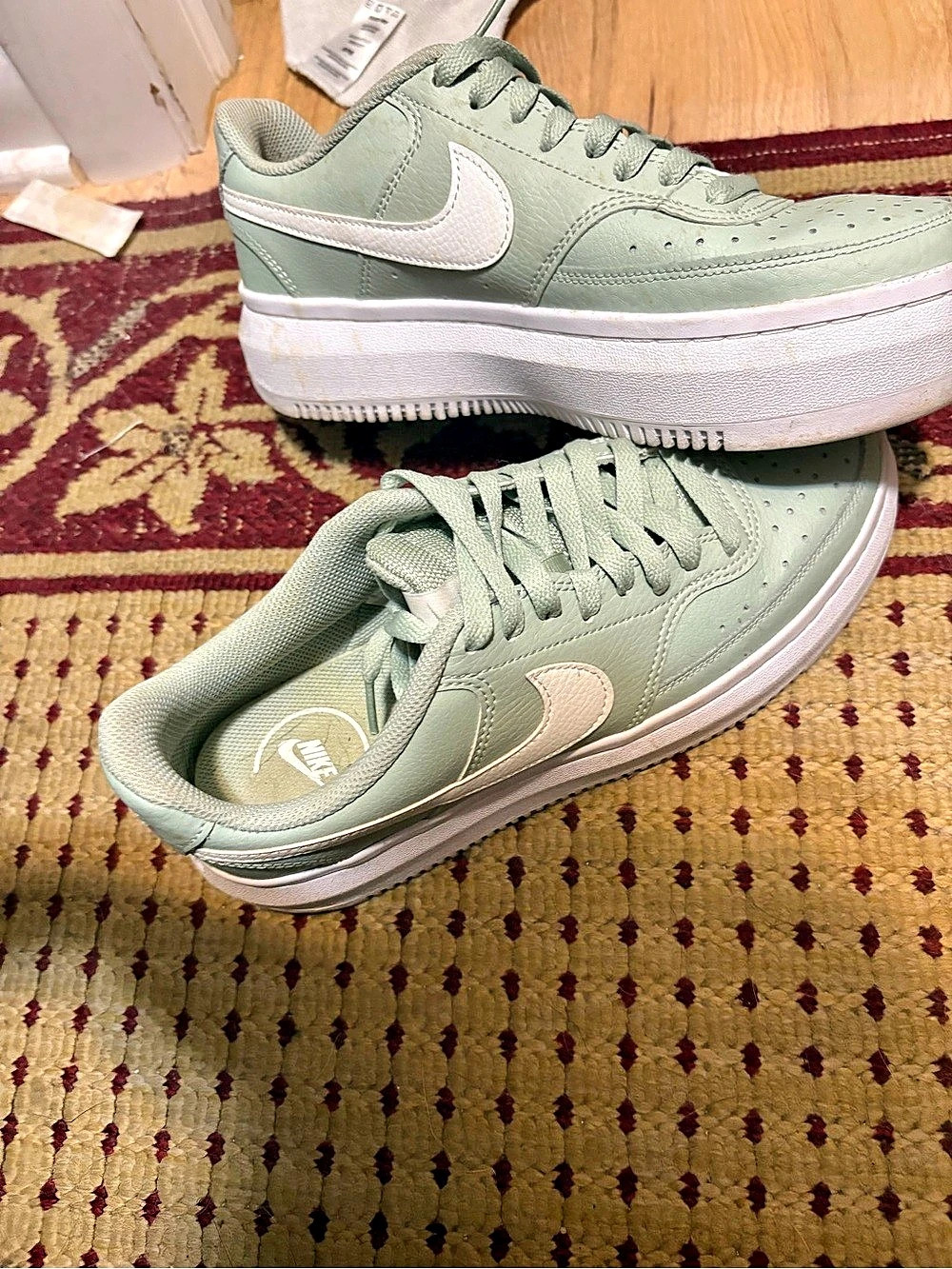 Nike Air Force 1 PLT.AF.ORM Barely Green & White Sneakers Like New